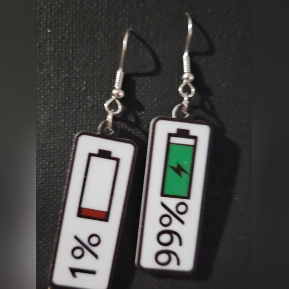 Battery   Earings  New Without Tags - Picture 1 of 1